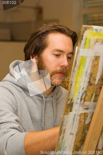 Image of young artist drawing