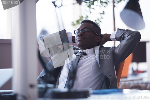 Image of business man at the office