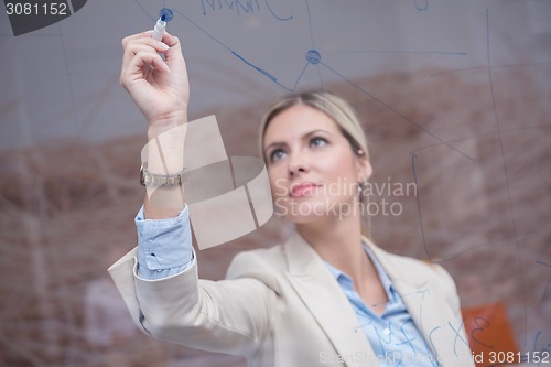 Image of business woman at office