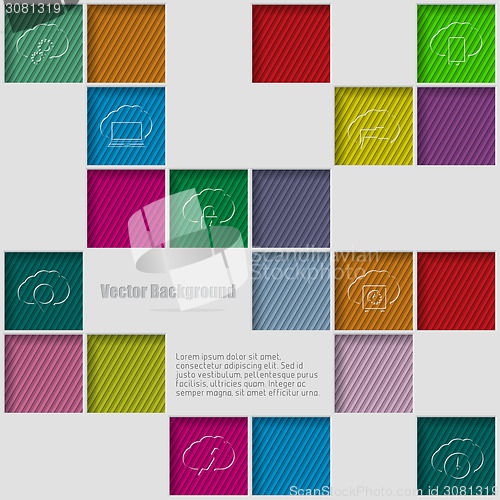 Image of Squares background with infographic elements