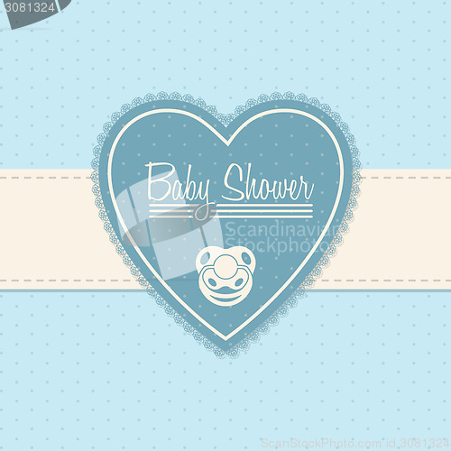 Image of Baby shower invitation design in blue