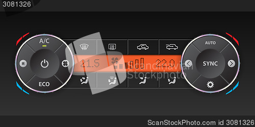 Image of Dual air condition dashboard design 