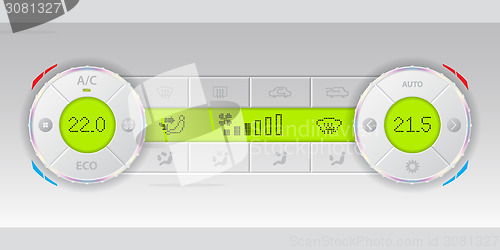 Image of Digital air condition white dashboard design