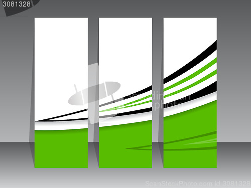 Image of Green label set with black swoosh