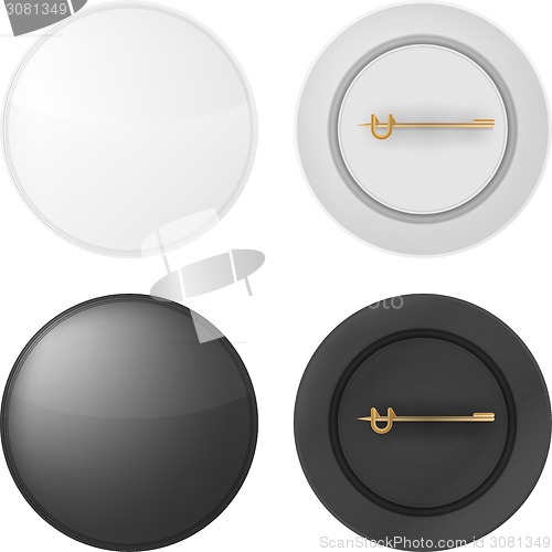 Image of Vector illustration of blank badges