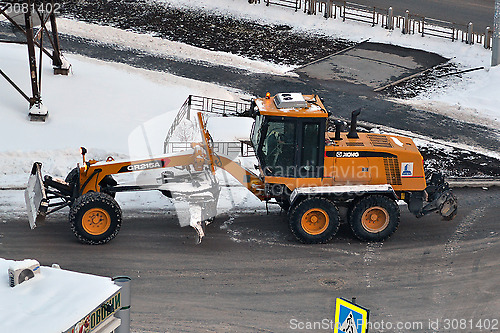 Image of Cleaning of snow by means of special equipment.