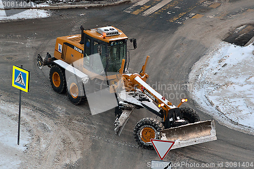 Image of Cleaning of snow by means of special equipment.
