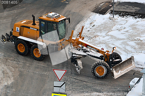 Image of Cleaning of snow by means of special equipment.