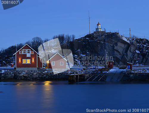 Image of Harbour with servicehouse - Hjertholmen