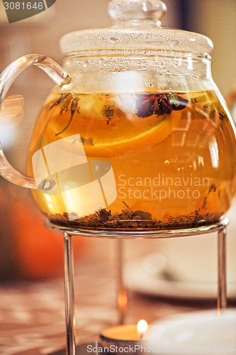 Image of teapot of herbal tea