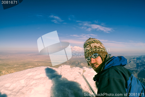 Image of Hiker on Huayna Potosi