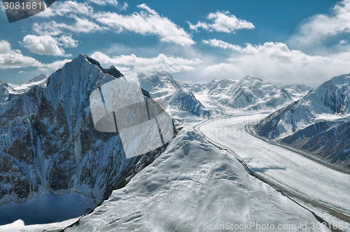 Image of Fedchenko glacier in Tajikistan