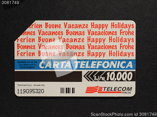 Image of Italian phone card