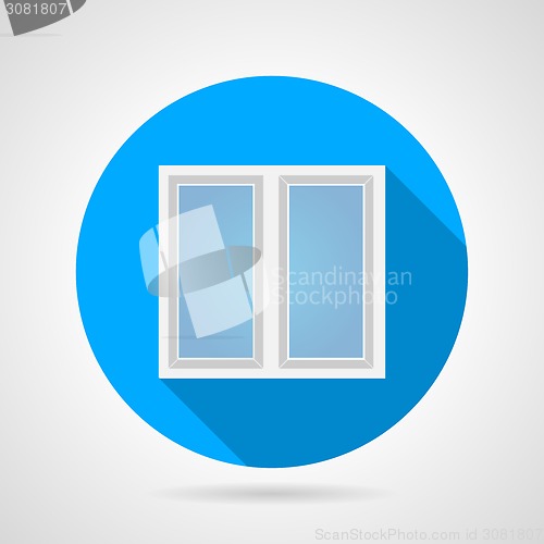 Image of Flat vector icon for white frame window