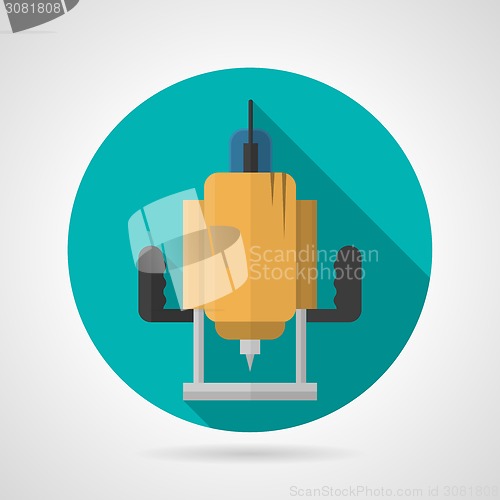 Image of Milling cutter flat color vector icon