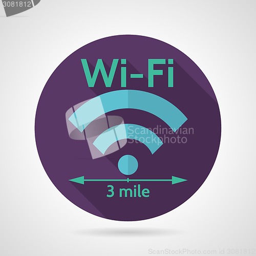 Image of Wireless network flat vector icon