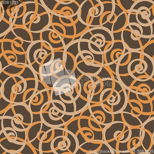 Image of spiral curls vector seamless tiling pattern