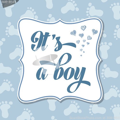 Image of Baby boy  invitation for baby shower