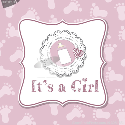 Image of Baby girl invitation for baby shower