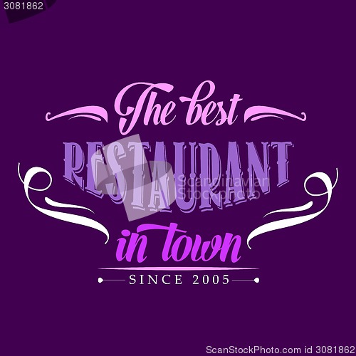 Image of retro restaurant poster