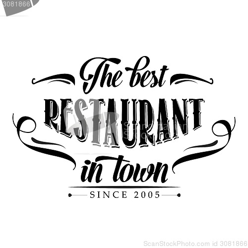 Image of retro restaurant poster