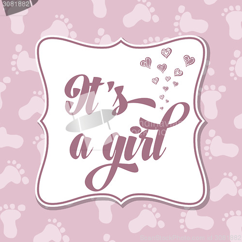 Image of Baby girl invitation for baby shower