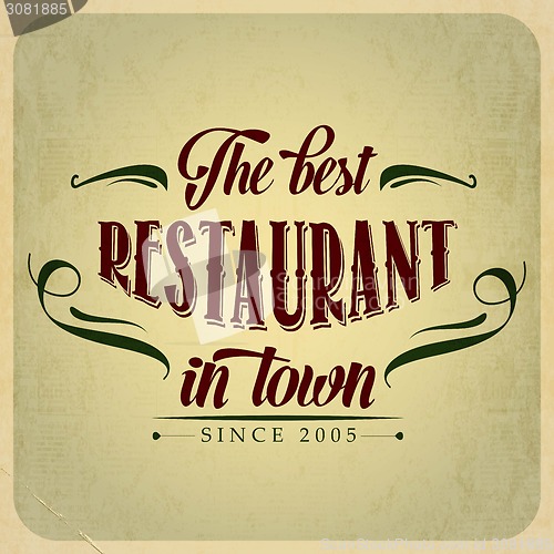 Image of retro restaurant poster
