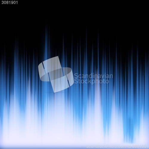 Image of Blue Glowing Audio Waveform