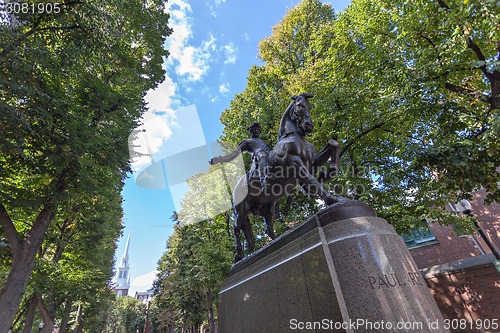 Image of Boston Paul Revere Statue