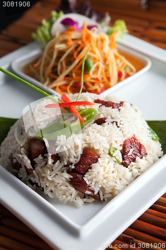 Image of Thai Pork Ribs and Rice Dish