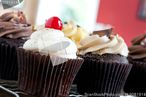 Image of Gourmet Cupcakes Closeup