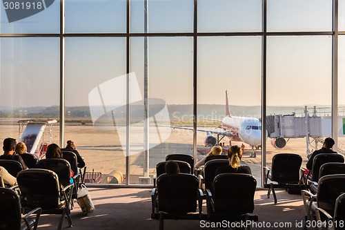 Image of Passengers waiting on the airport.