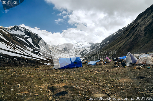 Image of Base camp in Himalayas