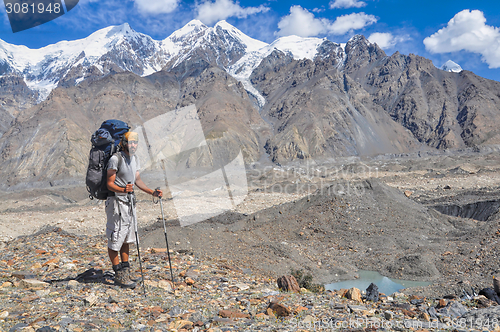 Image of Engilchek glacier hiking