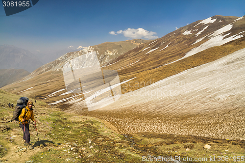 Image of Hiker in Himalayas