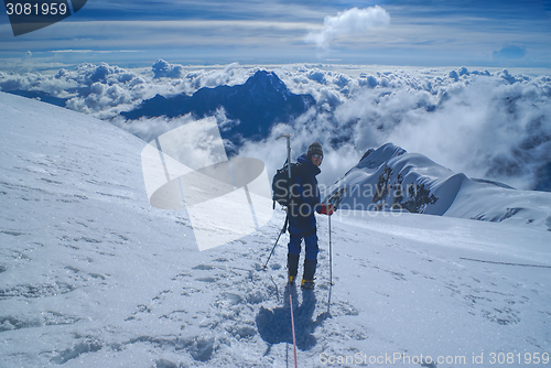 Image of Hiker on Huayna Potosi