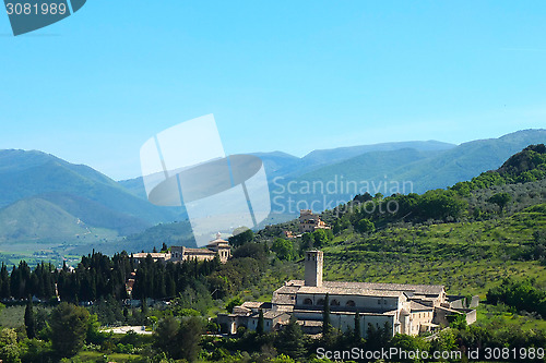 Image of Church in Umbria landscape