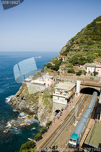 Image of view of the Cinque Terre from railway station