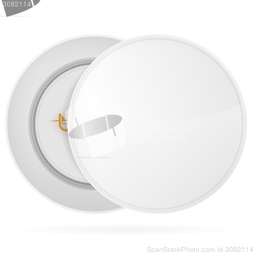 Image of Vector illustration of white blank circle badge