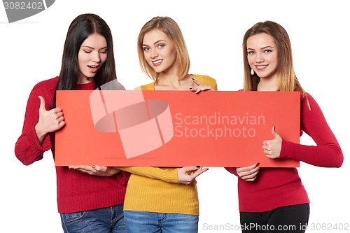 Image of Young people with banner