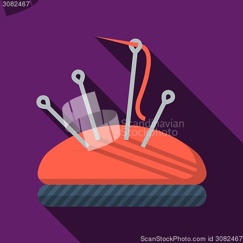 Image of Flat vector icon for sewing. Pincushion