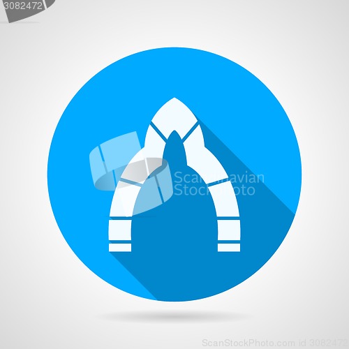 Image of Flat round vector icon for arch