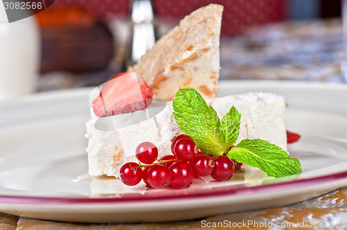 Image of cream berries dessert