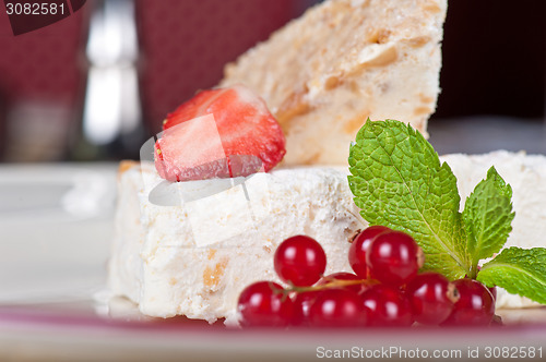 Image of cream berries dessert