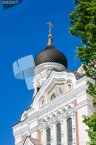 Image of View of the dome of Alexander Nevsky Cathedral in Tallinn