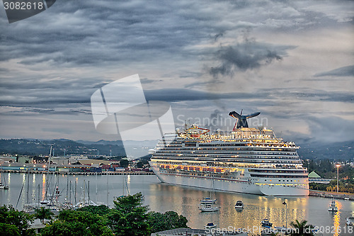 Image of Cruise Ship at Dusk