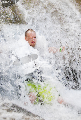 Image of Man in the Waterfall