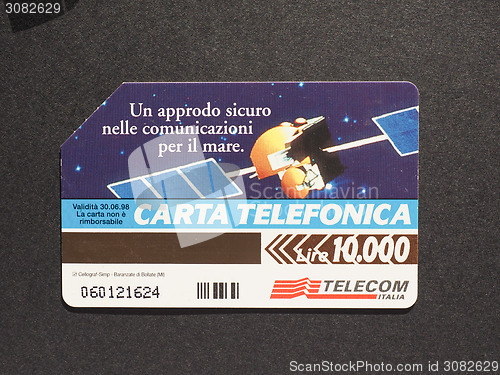 Image of Italian phone card