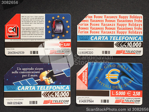 Image of Italian phone cards