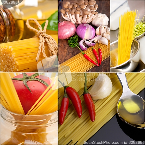 Image of healthy Vegetarian vegan food collage